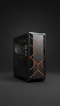 Gaming PC Tower with Brushed Aluminum Finish