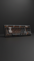 Mechanical RGB Keyboard with Orange Accents