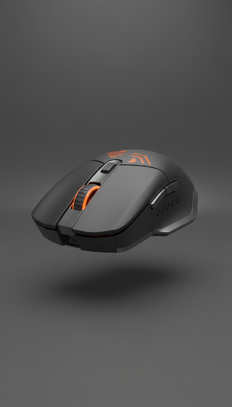 Wireless Gaming Mouse with Textured Side Grips