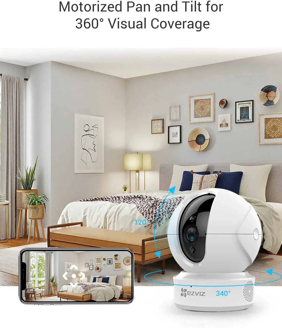 Caméra de Sécurité EZVIZ – Surveillance Wi-Fi Rotation 360°